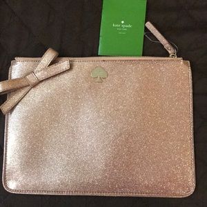 Kate Spade Rose Gold Clutch NWOT!!